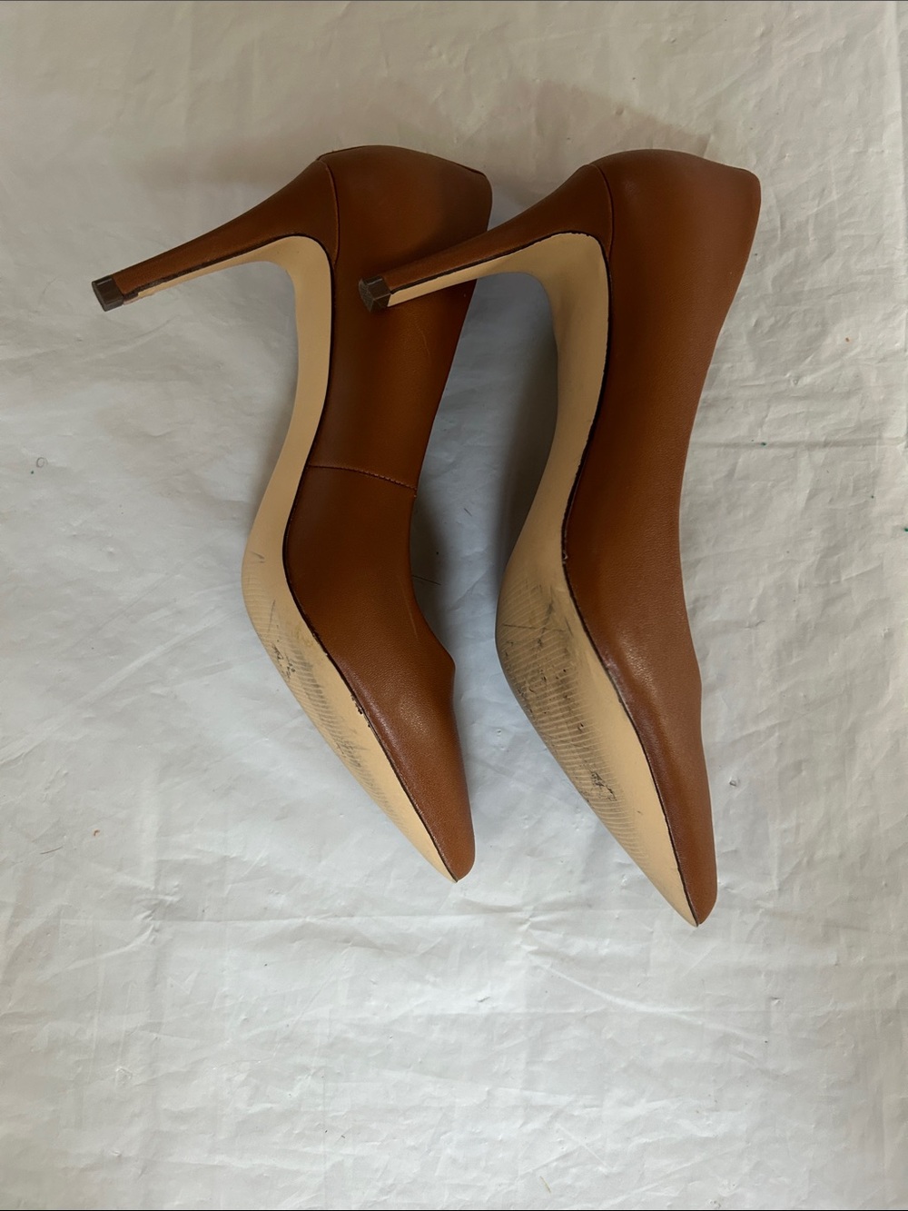 14th & Union Tan Pointed-Toe Pumps - Picture 6 of 8